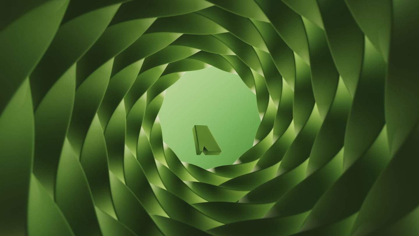 Composición en espiral, verde